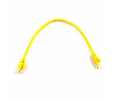 Патч-корд литий RITAR, UTP, RJ45, Cat.5e, 0,3m, жовтий, Cu (мідь)
