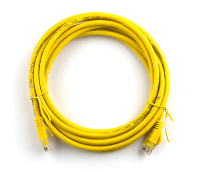 Патч-корд литий RITAR, UTP, RJ45, Cat.5e, 3m, жовтий, Cu (мідь) Q300
