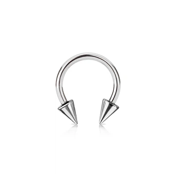 Циркуляр (подкова) из стали с шипами с внешней резьбой Spikes HS02-160833 для пирсинга (1.2мм 8мм)