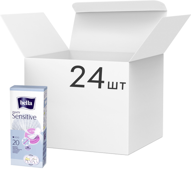 Упаковка щоденнмх гігієнічних прокладок Bella Panty Sensitive 20 шт х 24 пачки (BE-022-RN20-059)