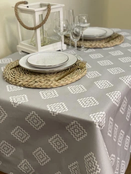 Скатерть Ecotton Влагоотталкивающая Duck 170х220 1003-10 Grey (2100023524007)