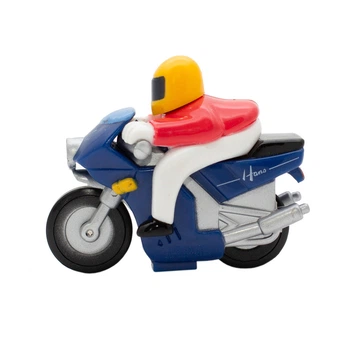 Игрушка заводная - мотоцикл Aohua, 5,5 см, синий, пластик (SM-50C-2)
