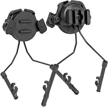 Кріплення адаптер на шолом для активних навушників затискне чорние