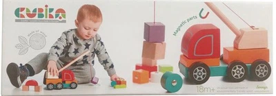 Деревянная игрушка Cubika Машинка Авто-кран (13982)