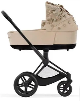Коляска для новорожденных Cybex Priam 4.0 Fashion Edition Simply Flowers Beige шасси Matt Black