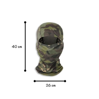 Балаклава для військових, вітрозахисний капюшон чоловічий, літній, колір зелений-камуфляж, TTM-05 A_1 №5
