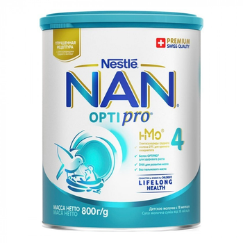 Суха молочна суміш NAN 4 OptiPro з 18 міс. 800 г /8926