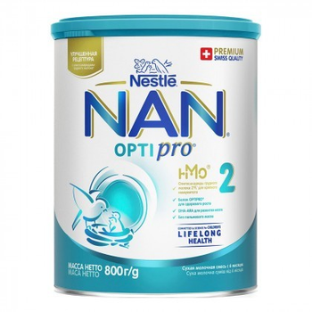 Суха молочна суміш NAN 2 OptiPro з 6 міс. 800 г /7530