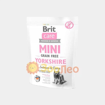 Сухой корм для йоркширских терьеров Brit Care Mini GF Yorkshire, лосось и тунец, 0.4 кг