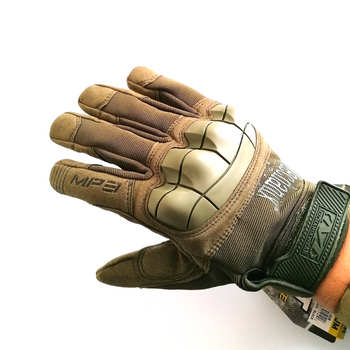 Тактические сенсорные перчатки палые Mechanix M-Pact Олива M (E-0011-1)