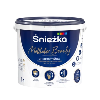 Краска интерьерная латексная Sniezka Mattlatex Beauty белая 5 л