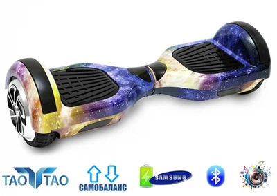 Гироскутер Smart Balance 6.5 дюймов (сумка, колонка, подсветка, самобаланс, вес до 70 кг) Галактика Разноцветный