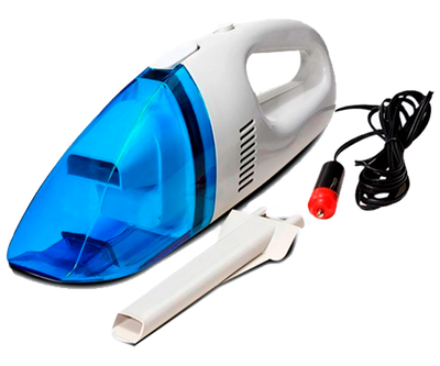 Автомобильный пылесос с зарядкой от прикуривателя Vacuum Cleaner DC 12V бело-синий 60W (lp-89801_104)