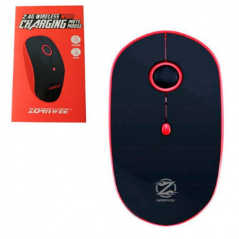 Беспроводная компьютерная мышка ZORNWEE W880, Черный с красным