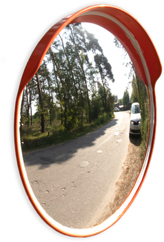 Зеркало сферическое с козырьком Megaplast Mirror uni 800 cap