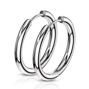 Серьги-кольца из стали Spikes (Диаметр: 16 мм)(SE3065S-16)