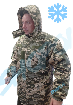 Куртка бушлат зимовий військовий, бушлат зимовий куртка військова піксель ЗСУ, розмір 48, Bounce OS-JI-0048