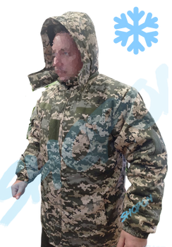 Куртка бушлат зимовий військовий, бушлат зимовий куртка військова піксель ЗСУ, розмір 50, Bounce OS-JI-0050