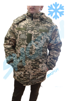 Куртка бушлат зимовий військовий, бушлат зимовий куртка військова піксель ЗСУ, розмір 54, Bounce OS-JI-0054
