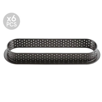 Набір форм для "Тарт еклер" 6 шт (146x35 мм) Silikomart FD-TARTE RING OBLONG 146x34 H20 MM