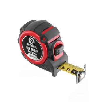 Рулетка с металлическим полотном 8м*25мм INTERTOOL MT-0848
