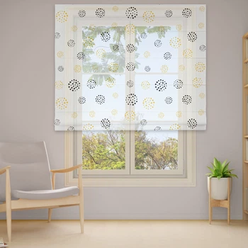 Римские шторы DECOLIV Фотопечать 1-7 Тюль 40*170 см