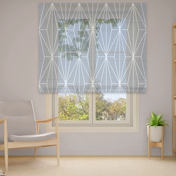 Римские шторы с цепочным карнизом DECOLIV Фотопечать 1-40 Тюль 40*170 см