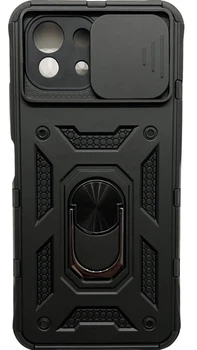 Чехол Camshield c кольцом-подставкой со шторкой на Xiaomi Mi 11 Lite черный