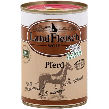 Консерви для собак Landfleisch Dog Wolf Pherd з кониною 400 г