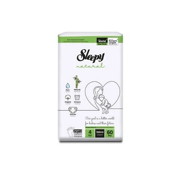 Подгузники детские Sleepy Natural 4 maxi 60 шт