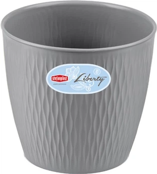 Горщик круглий Stefanplast Liberty 16 см Сірий (87184)