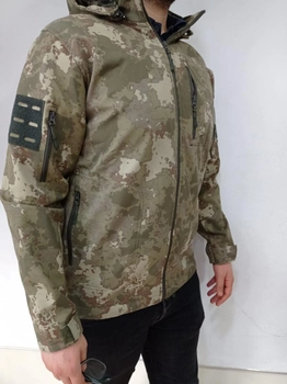 Куртка мужская тактическая Мультикам Accord Турция Софтшел Soft-Shell ВСУ (ЗСУ) XXXL 8719 хаки