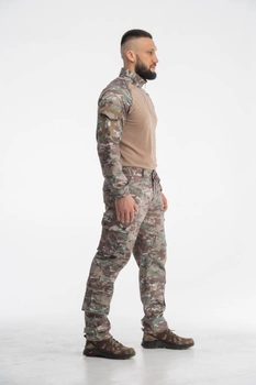 Тактична Осіння військова форма комплект костюм, (Убакс + Штани), Камуфляж "Мультикам", Розмір: XXXL