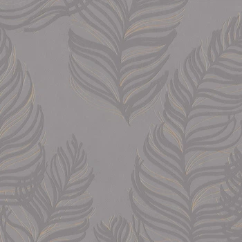 Обои BN International Finesse 219730 листочки серые 0,53 х 10,05 м