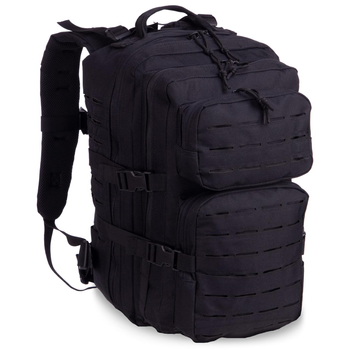Военный тактический рюкзак штурмовой SILVER KNIGHT 25 л Размер 43 x 25 x 14 см Оксфорд Черный (LK2021)