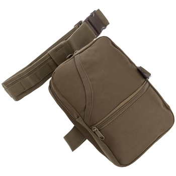 Маленькая набедренная тактическая сумка на бедро охотничья военная SILVER KNIGHT Оливковая (9002)