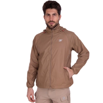 Легкая мужская ветровка куртка непромокаемая весенняя осенняя спортивная тактическая Pro Tactical Хаки (3448) L