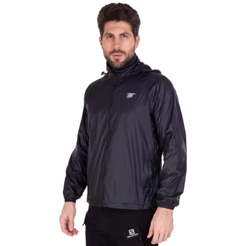 Легкая мужская ветровка куртка непромокаемая весенняя осенняя спортивная тактическая Pro Tactical Черная (3448) L