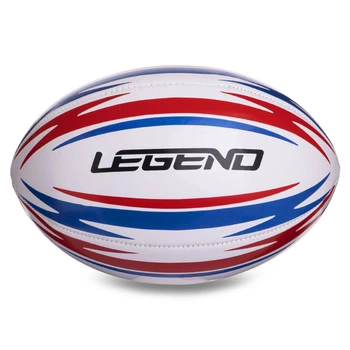 Мяч для регби юниорский LEGEND R-3289 размер 4 белый-красный-синий