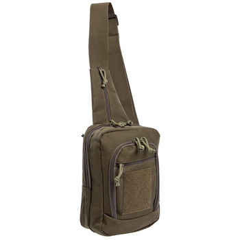 Тактичний рюкзак з однією лямкою SILVER KNIGHT Сумка слінг Поліестер (YQS-224) Хакі