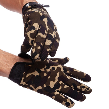 Тактические перчатки с закрытыми пальцами 5.11 Для охоты туризма Нейлон текстиль Камуфляж (BC-0527) L