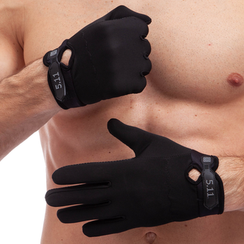 Тактические перчатки с закрытыми пальцами 5.11 Для охоты туризма Нейлон текстиль Черный (BC-0527) XL