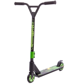 Трюковый самокат алюминиевый с колесами 110мм SP-Sport Micmax Complete D02 Black-Green