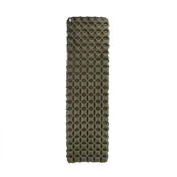 Туристичний надувний складний матрац M-Tac Оливковий односпальний килимок для сну в намет і для польових умов 195 x 60 х 7 см з сумкою