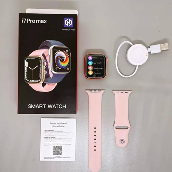 Смарт Часы I7 Pro Max Pink Smart Watch Пульсометр,Тонометр