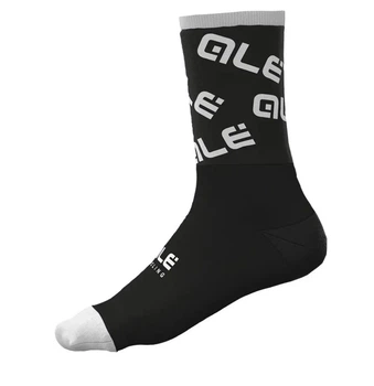 Велоcипедные носки демисезонные Alé Logo 18 см черно-белые S (EU 36-39)