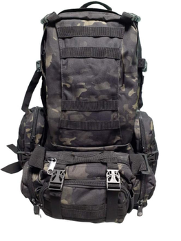 Тактичний рюкзак з підсумками BTMF 55 л Темний мультикам