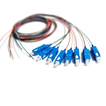 Набір кольорових пігтейлів SC-UPC 1.5 м, SM, Easy strip, для 8 волокон