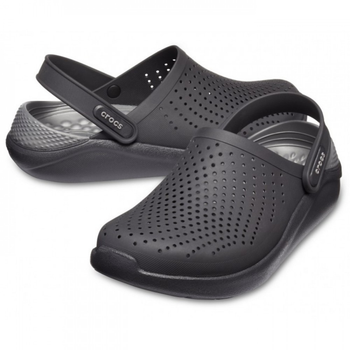 Сабо Crocs Literide Clog 41-42 р 25.8-26.7 см Черные с черным + серые 204592-0DD-M8/W10 Black Slate Grey