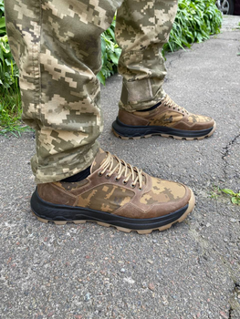 Кроссовки мужские тактические ShoesBand Коричневые Натуральный нубук с текстильной сеткой 45 (29,5 см) (S32001-1)